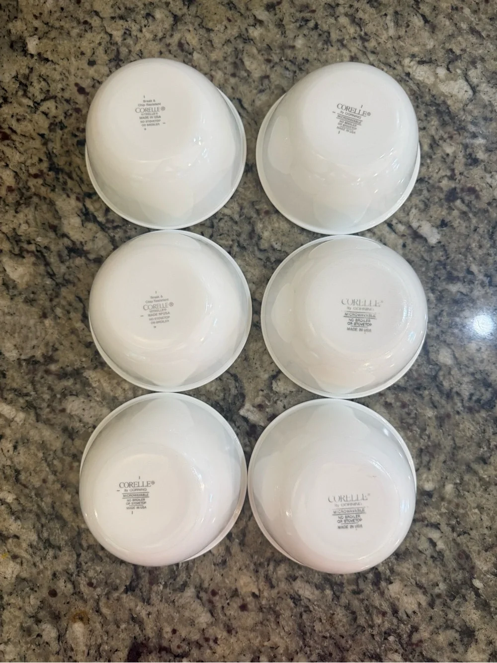 Corelle Winter Frost White Plain White Soup Cereal Bowls - Set of 6